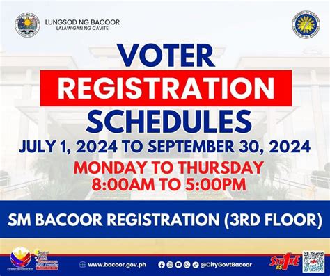 voters registration in bacoor cavite|Bacoor City – Vote For Us.